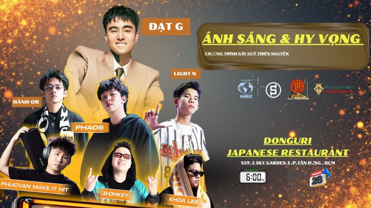 Nhà hàng Nhật Donguri chuẩn bị tổ chức đêm nhạc thiện nguyện “Ánh sáng và Hy vọng” – Bản giao hưởng rung động tình người   