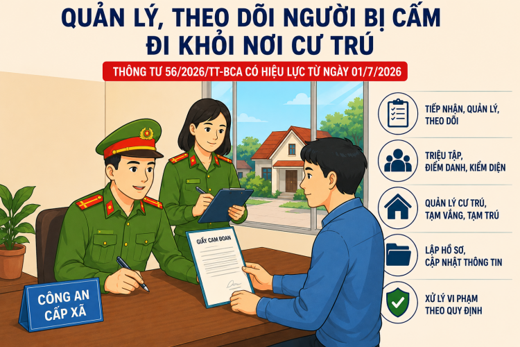 Từ 1-7: Chính thức áp dụng quy định mới nhất của Bộ Công an về quản lý người bị cấm đi khỏi nơi cư trú